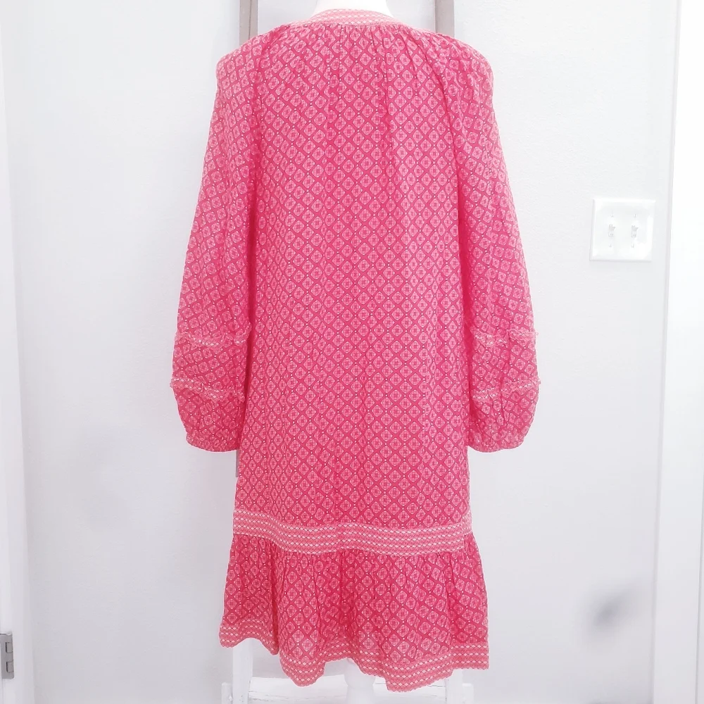 Vineyard Vines Tile Dress In Chelsea Geo Red Size Large - Picture 7 of 9